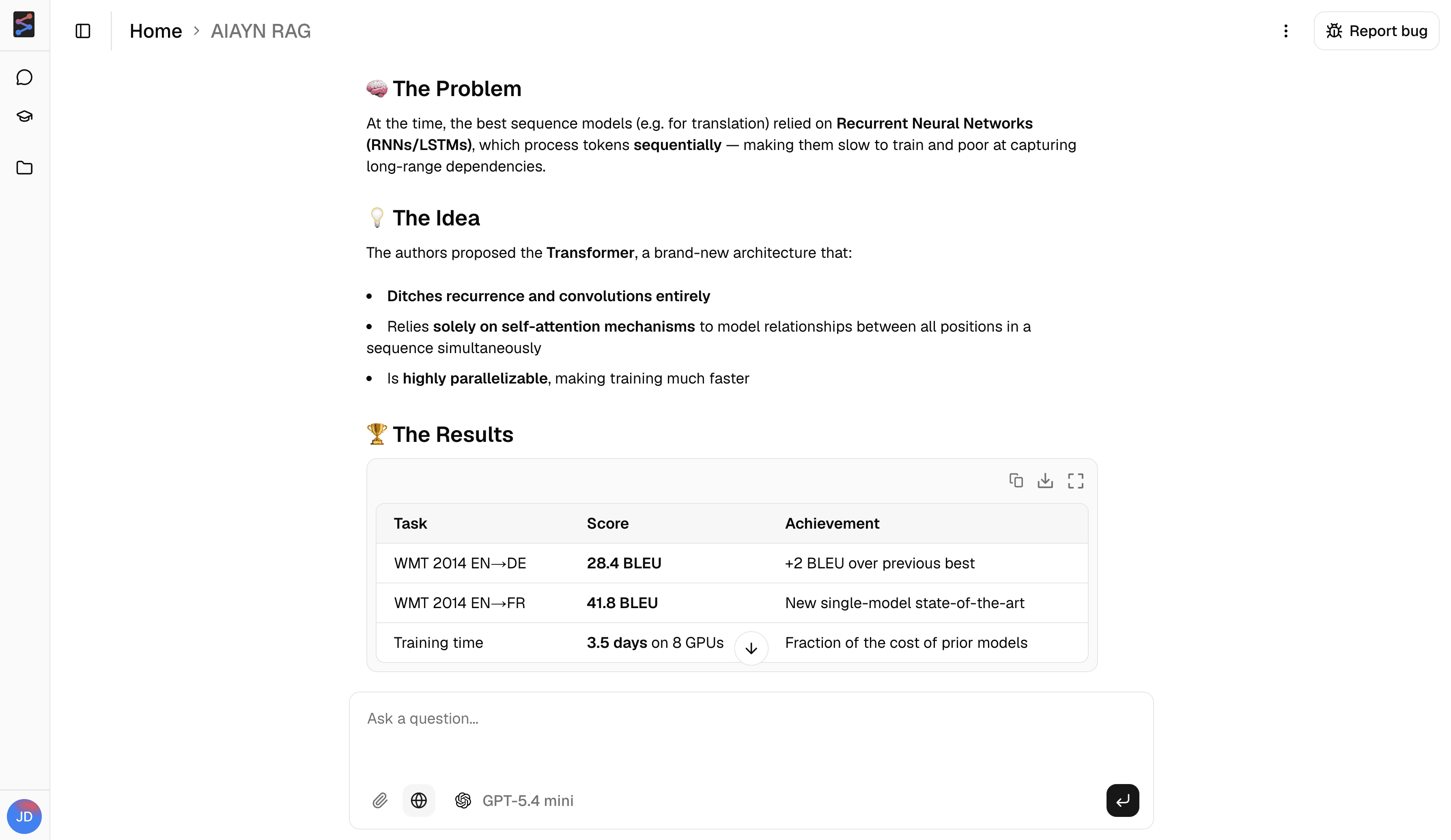 Spair AI chatbot feature