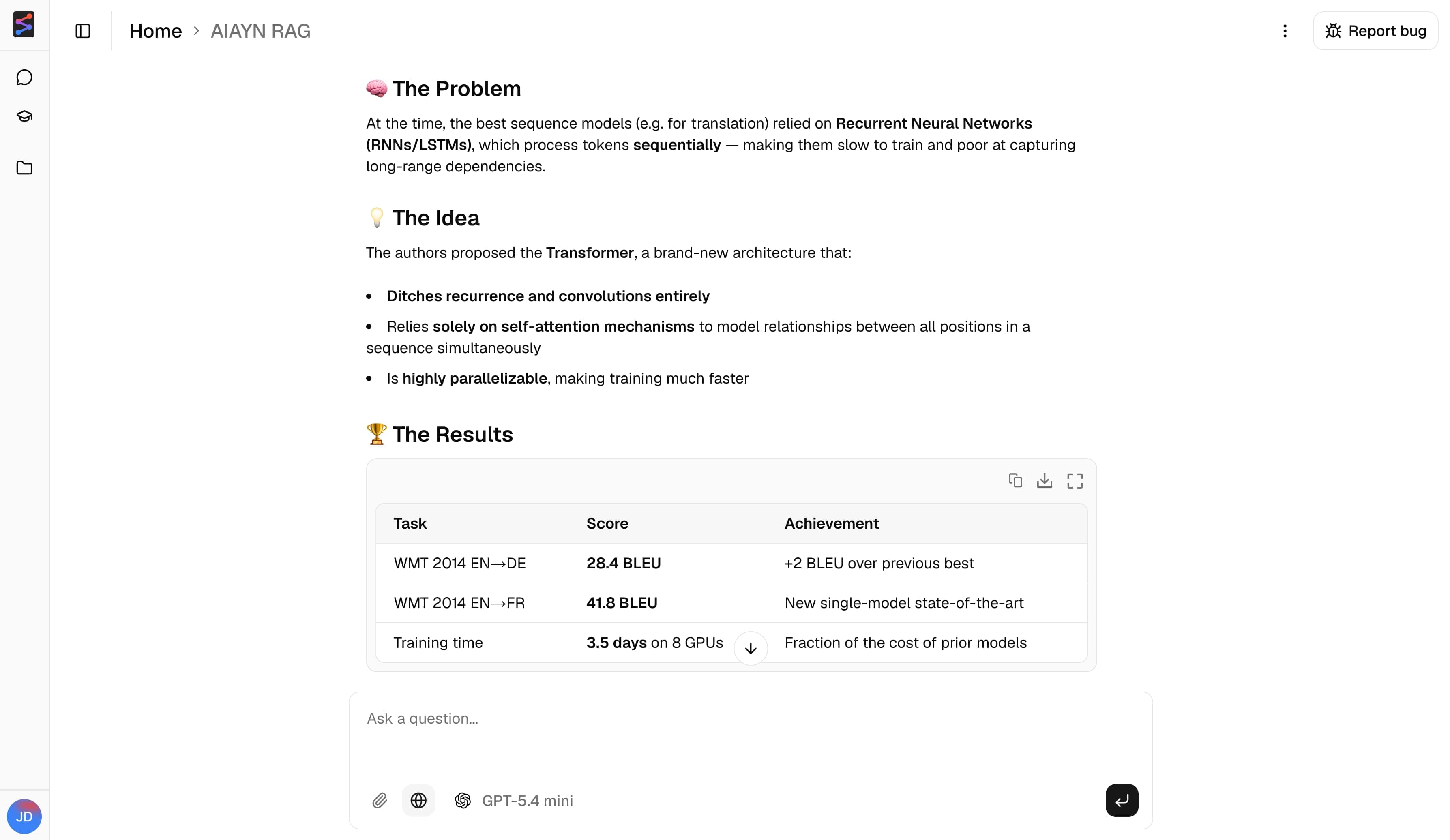 Spair AI chatbot feature